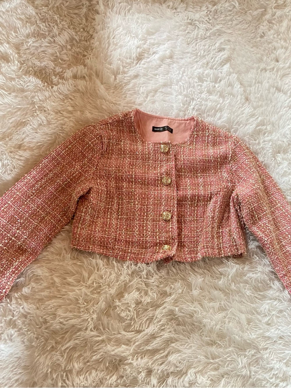 Pink Tweed Jacket and Skirt Set, Size XS, EUC - Picture 2 of 7